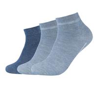 3er Pack camano Soft Quarter Socken 0033 - denim melange 39-42