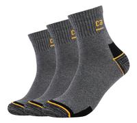 3er Pack camano Work Quarter Socken 9700 - dark grey melange 47-49