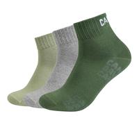 3er Pack Camp David Action-Mesh Baumwolle Quarter Socken Herren 7377 - bronze green 43-46
