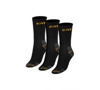 3er Pack CATERPILLAR Cat-Work Socken Herren Arbeitssocken Strümpfe Mehrfarbig 115A, Farbe:Black;Größenauswahl:46 - 50