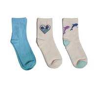 3er-Pack Crew-Socken 855459 für Mädchen 5-7A / 110-122cm