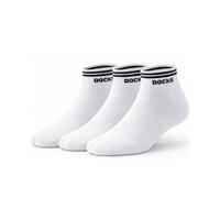3er Pack DOCKS Sneaker Socken Baumwolle Atmungsaktive Damen & Herren weiß 39-42