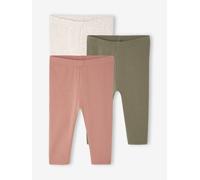 3er-Pack e Baby Leggings BASIC altrosa Gr. 68 von Vertbaudet