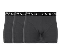 Boxershorts ENDURANCE "Burke", Herren, Gr. 3XL, 1 Stk., grau (dunkelgrau, meliert), 95% Baumwolle, 5% Elasthan, mehrfarbig, Unterhosen, im praktischen 3er Pack (93222108-XXXL) dunkelgrau, meliert