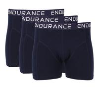 Boxershorts ENDURANCE "Burke", Herren, Gr. S, 1 Stk., blau (dunkelblau), 95% Baumwolle, 5% Elasthan, mehrfarbig, Unterhosen, im praktischen 3er Pack (23573355-S) dunkelblau
