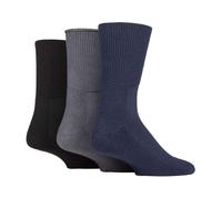 3er-Pack extra breite Bambus-Diabetikersocken für geschwollene Beine EU 43 - 45