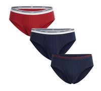 Dim Herren Slip Classic Colors Baumwolle Stretch x3 Denimblau/Lavendelrot/Denimblau 3XL
