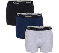3er Pack hummel hmlJR Nalle Boxershorts Kinder 1580 - grey melange/dress blues/black 134/140