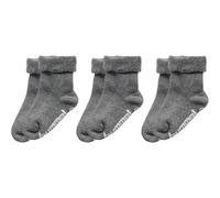 3er Pack hummel hmlMINI Antirutsch Baby-Socken 2006 - grey melange 15-17