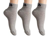 Kurzsocken FILA "UNISEX INVISIBLE PLAIN SOCKS", Herren, Gr. 43-46, grau, Baumwolle, Elasthan, Polyester, elastisch, Socken, mit Logostickerei (15787227-43) grau