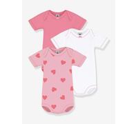 3er-Pack Kurzarm-Schlupfbodys Baby PETIT BATEAU weiß Gr. 62