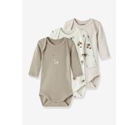 3er-Pack Langarmbodys TIERE Baby NAME IT beige Gr. 80