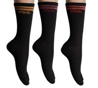 3er-Pack Lange Baumwollsocken F3266 für Damen EU 35,5 - 38