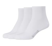 3er Pack Mustang Casual Baumwolle Quarter Socken Damen 1000 - white 35-38