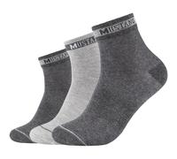3er Pack Mustang Casual Baumwolle Quarter Socken Herren 9703 - dark grey mix 39-42