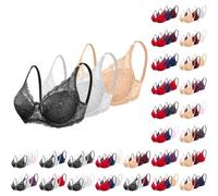 3er Pack Nahtlos BH Set Klassische BHS Damen P-ush Up mit Verstellbarem Bustier Große Brüste Unterwäsche Sport BH Ohne Bügel Starker Halt Trainings Schlaf BHS Gepolstert für Alltag Yoga