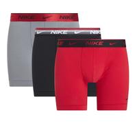 Boxershorts NIKE UNDERWEAR "BOXER BRIEF 3PK", Herren, Gr. XL, blk mlic armx wb, u rd, cl gr h sh wb, Jersey, Obermaterial: 95% Baumwolle, 3% sonstige Fasern, 2% Elasthan, kontrastfarbene Details, unif
