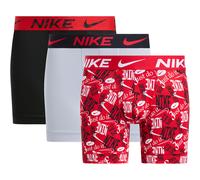 Boxer NIKE UNDERWEAR "BOXER BRIEF 3PK", Damen, Gr. M, 3 Stk., u rd jdi tp p, w g, bk wb, bk, u rd swb, Jersey, Obermaterial: 92% Polyester, 8% Elasthan, körpernah, Unterhosen, mit Logo-Elastikbund (67