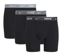 Nike Herren Boxershorts Everyday Cotton Stretch Boxer Brief 3er Pack Schwarz Größe S