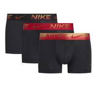 Herren Boxershorts Nike Essential Micro 3P - black/red/metallic gradient - Schwarz (XL)