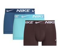Trunk NIKE UNDERWEAR "TRUNK 3PK", Herren, Gr. XL, 3 Stk., bdy crush, dusty cactus, blau force, Jersey, Obermaterial: 92% Polyester, 8% Elasthan, unifarben, körpernah, Unterhosen, mit NIKE Logo-Elastik