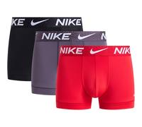 Trunk NIKE UNDERWEAR "TRUNK 3PK", Herren, Gr. XL, 3 Stk., uni rot, schwarz raisin, schwarz, water wb, Jersey, Obermaterial: 92% Polyester, 8% Elasthan, körpernah, Unterhosen, mit Logo-Elastikbund (871