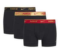 Trunk NIKE UNDERWEAR "TRUNK 3PK", Herren, Gr. M, blk uni rot, wheat gld, blk hig sh wb, Jersey, Obermaterial: 95% Baumwolle, 3% sonstige Fasern, 2% Elasthan, kontrastfarbene Details, unifarben, körper