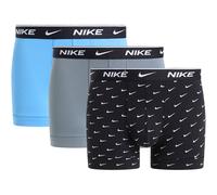 Nike Nq00ke1284 Trunk Boxershorts 3 Einheiten 2XL Swoosh Print / Cool Grey / Uni Blue