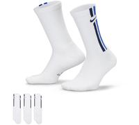 Nike Elvd Crew 3P Stripe Socken, weiß US: M