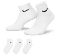 3er Pack NIKE Everyday Lightweight Ankle Trainingssocken 100 - white/black 38-42