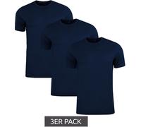 3er Pack PUMA Base Kinder Sport-Shirt für Jungen & Mädchen nachhaltiges Baumwoll T-Shirt mit Logo 678577 02 Dunkelblau 176