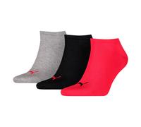 3er Pack PUMA Plain Sneakersocken black/red 35-38