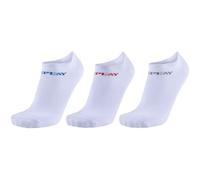REPLAY Unisex Sneaker Socken, 3er Pack - Kurzsocken, Baumwolle, Logo, einfarbig, kurz Weiß 43-46