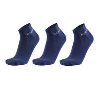 REPLAY Unisex Quarter Socken, 3er Pack - Kurzsocken, Baumwolle, Logo, einfarbig Dunkelblau 39-42