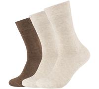 3er Pack s.Oliver Essentials Gekämmte Baumwolle Crew Socken 8203 - nature mix 35-38