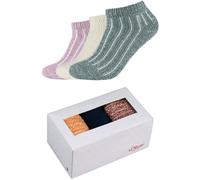 3er Pack s.Oliver Hygge Rib Sneakersocken in Geschenkbox 6352 - stormy sea 39-42