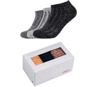 3er Pack s.Oliver Hygge Rib Sneakersocken in Geschenkbox 9800 - anthracite melange 39-42