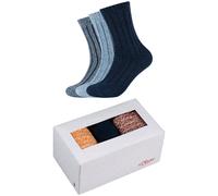 3er Pack s.Oliver Hygge Rib Socken in Geschenkbox 5900 - dark blue 35-38