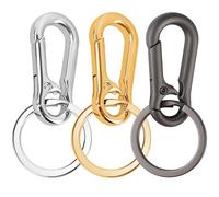 3er-Pack Schlüsselanhänger aus Metall, Pess Holder Organizer,geschnittenes Schlüsselring-Zubehör, Haken, Ringe, Schlüsselring-Clip für Zuhause, Karabiner für Frauen und Männer, Geschenke, Reisen