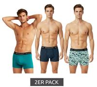 3er Pack SCOTCH & SODA Herren Boxershorts mit Baumwoll-Stretch Unterwäsche Unterhose SSSP25M166645-422 Türkis/Blau/Schwarz S