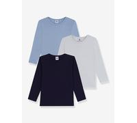 3er-Pack Shirts Jungen PETIT BATEAU, Baumwolle blau Gr. 98/104