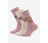 3er-Pack Socken Streifenhörnchen Ewers Mädchen altrosa Gr. 27/30