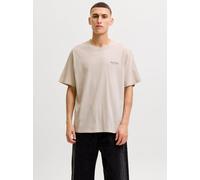 T-Shirt JACK & JONES "JJEARCHIVE GRAPHIC TEE SS O-NECK 3PK MP", Herren, Gr. M, bunt (vetiver pack:vetiver, asphalt, moonbeam), Jersey, Obermaterial: 100% Baumwolle, bedruckt, relaxed fit normal, Rundh