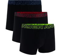 3er Pack UNDER ARMOUR Performance Cotton Solid 3" Boxershorts Herren 988 - black/hi vis yello 5XL