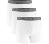 3er Pack UNDER ARMOUR Performance Cotton Solid 6" Boxershorts Herren 100 - white S