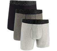 3er Pack UNDER ARMOUR Performance Tech Solid 6" Boxershorts Herren 053 - steel XL