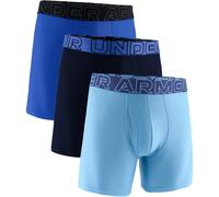 3er Pack UNDER ARMOUR Performance Tech Solid 6" Boxershorts Herren 480 - blue smoke 4XL