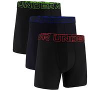 3er Pack UNDER ARMOUR Performance Tech Solid 6" Boxershorts Herren 961 - black/lava M