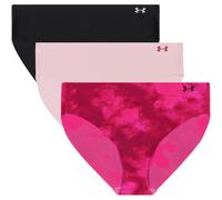 3er Pack UNDER ARMOUR Pure Stretch No-Show Print Bikini Briefs Damen 685 - prime pink XS