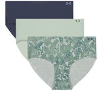 3er Pack UNDER ARMOUR Pure Stretch No-Show Print Hipster Damen 062 - downpour gray S